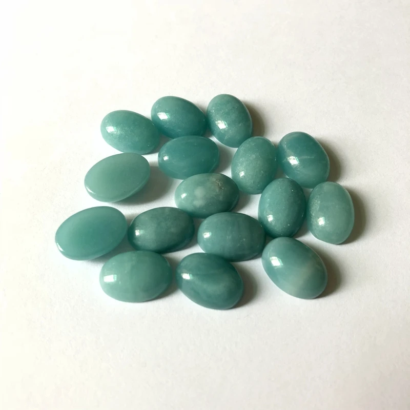Натуральный Высокое качество Амазонит драгоценные камни бусины Caboch 10x14 мм