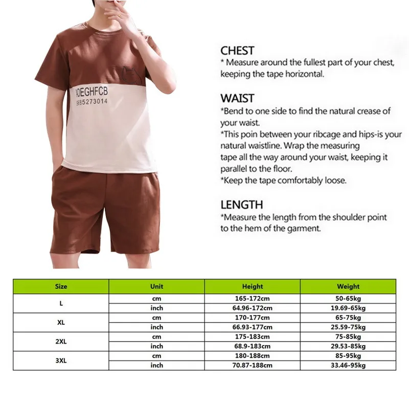 

2021 Men Summer Cotton Short-sleeved Shorts Pajamas Set Thin Section Home Suit Multi Styles Plus Sizes Mens Sleepwear Pajamas