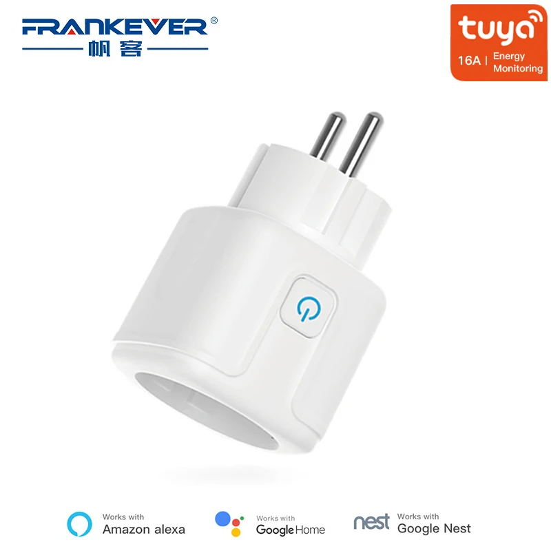 FrankEver ЕС Smart Plug с Мощность мониторинга Стабилизатор напряжения 16A Wi Fi пульт
