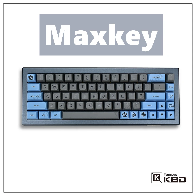 Механическая клавиатура Maxkey SA keycap два цвета серый синий ABS | Компьютеры и офис