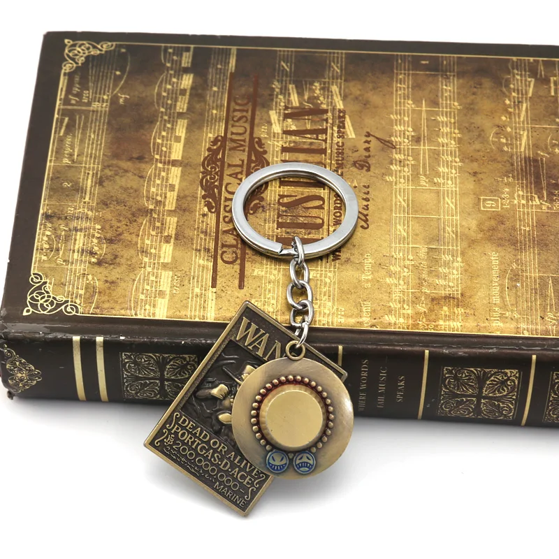 Цельный брелок для ключей в стиле аниме японская соломенная шляпа Череп Луффи