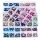 Стразы для ногтей разных размеров, 1200 шт., 3D кристаллы AB, декоративные украшения для ногтей, кристаллы, бриллианты, драгоценные камни, 3D блеск, красота ногтей B3914