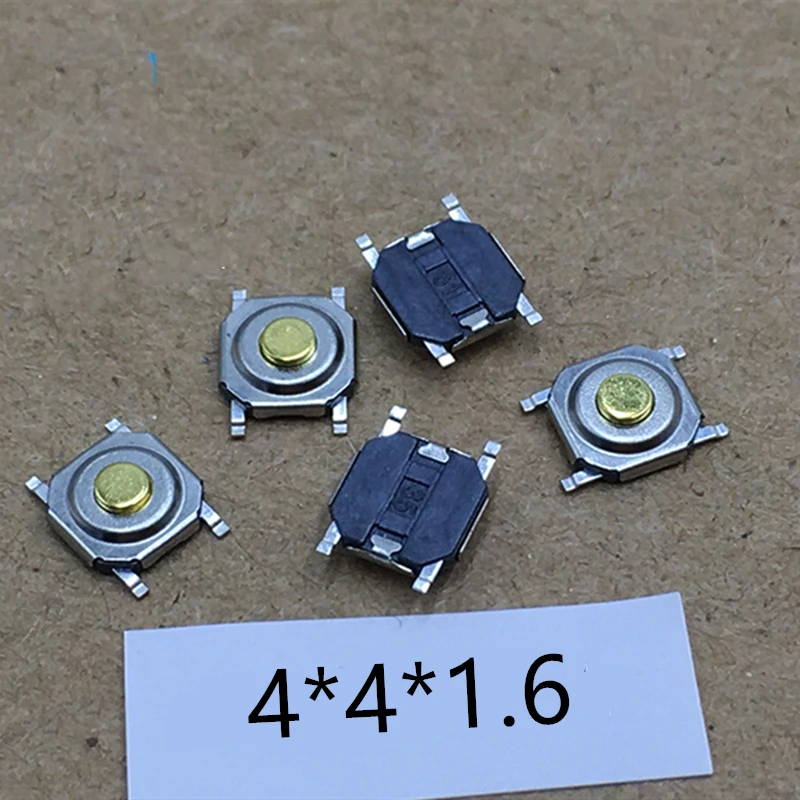 Тактильный кнопочный переключатель SMD PCB с Медной головкой 50 шт. 4x4 мм 4x4x1 5/1 6/1 7/2/2.