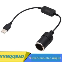 wired connector adapter car interior accessories 5v usb port to 12v