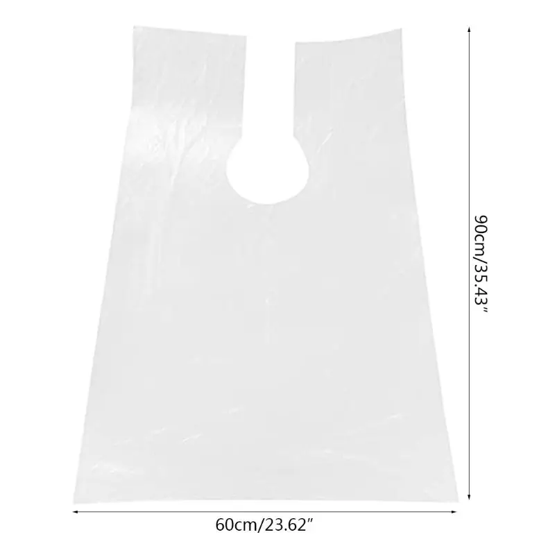 

100Pcs Disposable Waterproof Barber Cape Haircut Hairdressing Shawl Barbershop Hair Salon Apron
