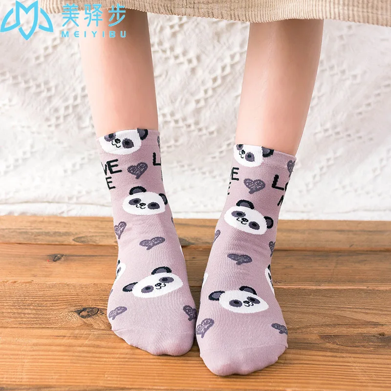 Socks Women Spring and Summer 12 PAIR PER SET Wholesale Cotton Women's Socks Alphabet Animal Socks