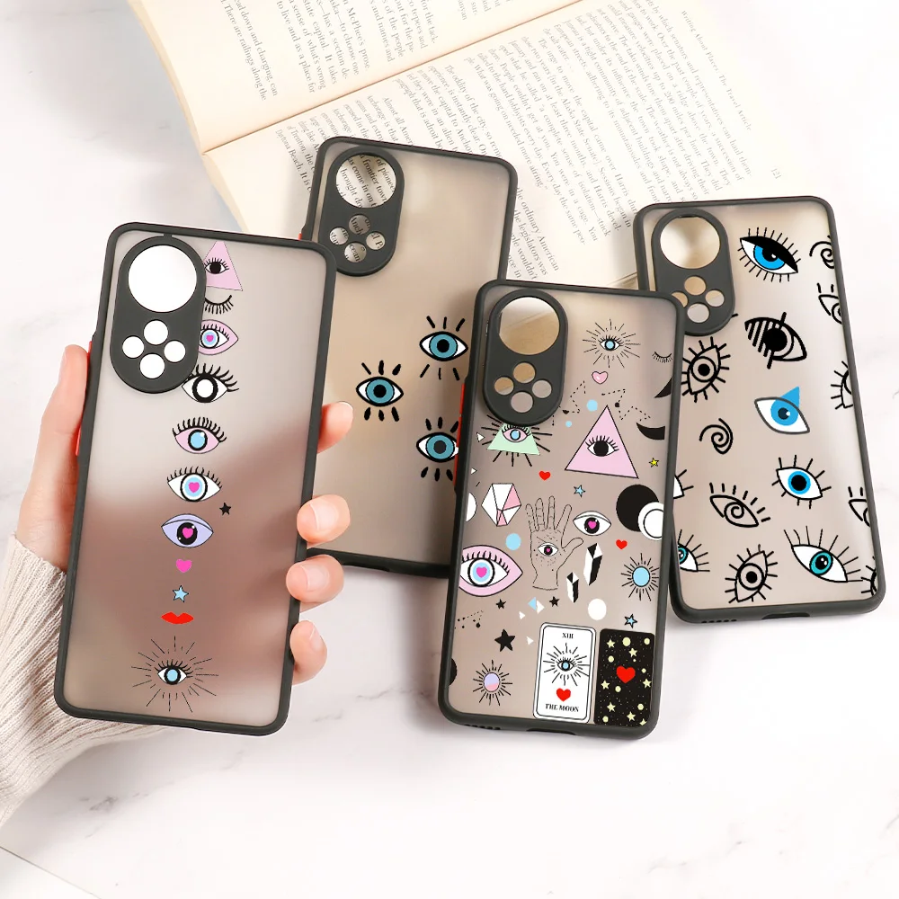 

Nova 5T Case Honor 50 Pro Case Lucky Eyes Cover For Huawei Honor 10i 20 9A 8X 10 30 Lite 50 SE P30 P40 Lite P50 Funda Shockproof