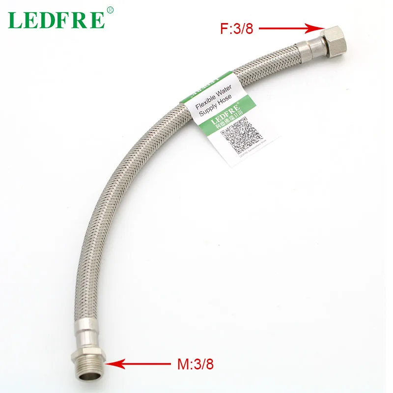 LEDFRE 304 плетеный шланг из нержавеющей стали линия смесителя соединительный