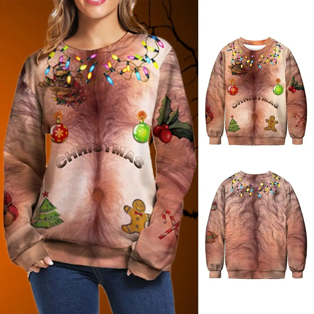 2019 Уродливый Рождественский пуловер для мужчин и женщин отпуска с изображением