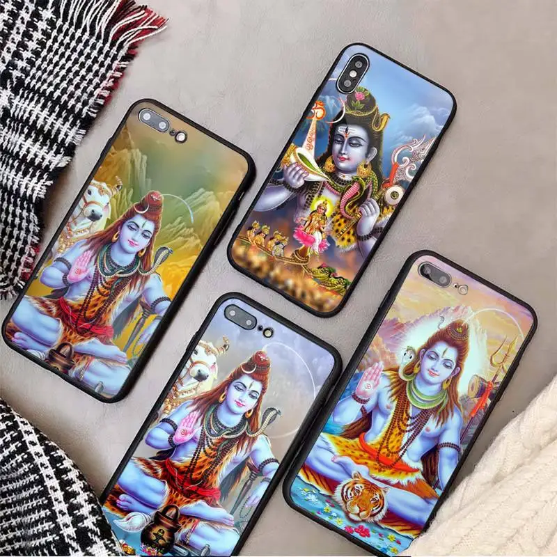 

lord shiva Indian god Phone Case Tempered glass For iphone 6 7 8 plus X XS XR 11 12 13 PRO MAX mini