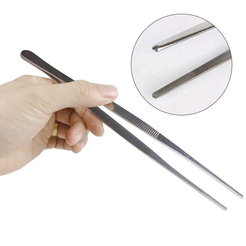Новый Junejour 2 шт./компл. Нержавеющая сталь Пинцет аквариума подающий инструмент