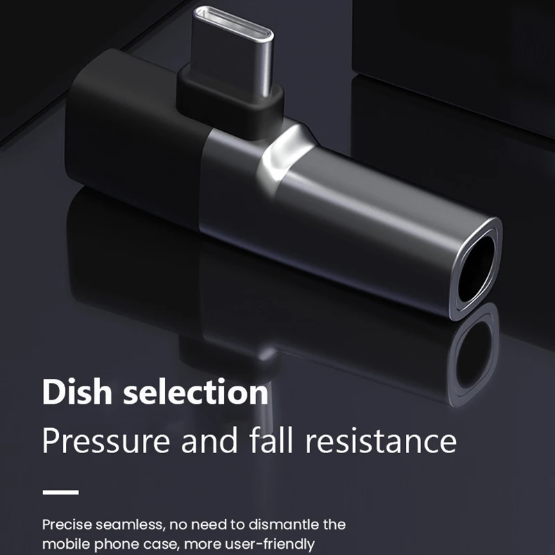 Адаптер для наушников с разъемом USB Type-C на 3 5 мм 2 в 1