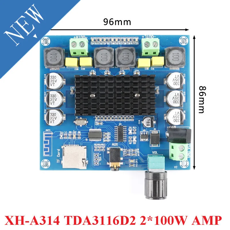 Цифровой усилитель мощности Bluetooth совместимый с 5 0 2*100 Вт 50 + | Электроника