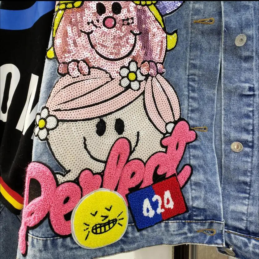 Новинка 2020 джинсовое пальто женская Свободная приталенная ковбойская куртка с