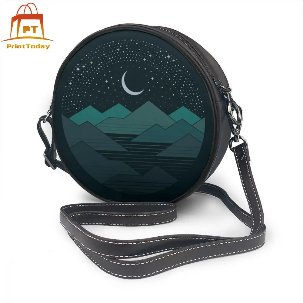 

Star And Moon Shoulder Bag Star And Moon Leather Bag High quality Multifunction Women Bags Pattern Round Purse