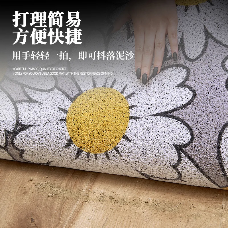 Nordic floor mat silk ring carpet home entrance hall door porch anti-skid wipe can be freely cut | Дом и сад