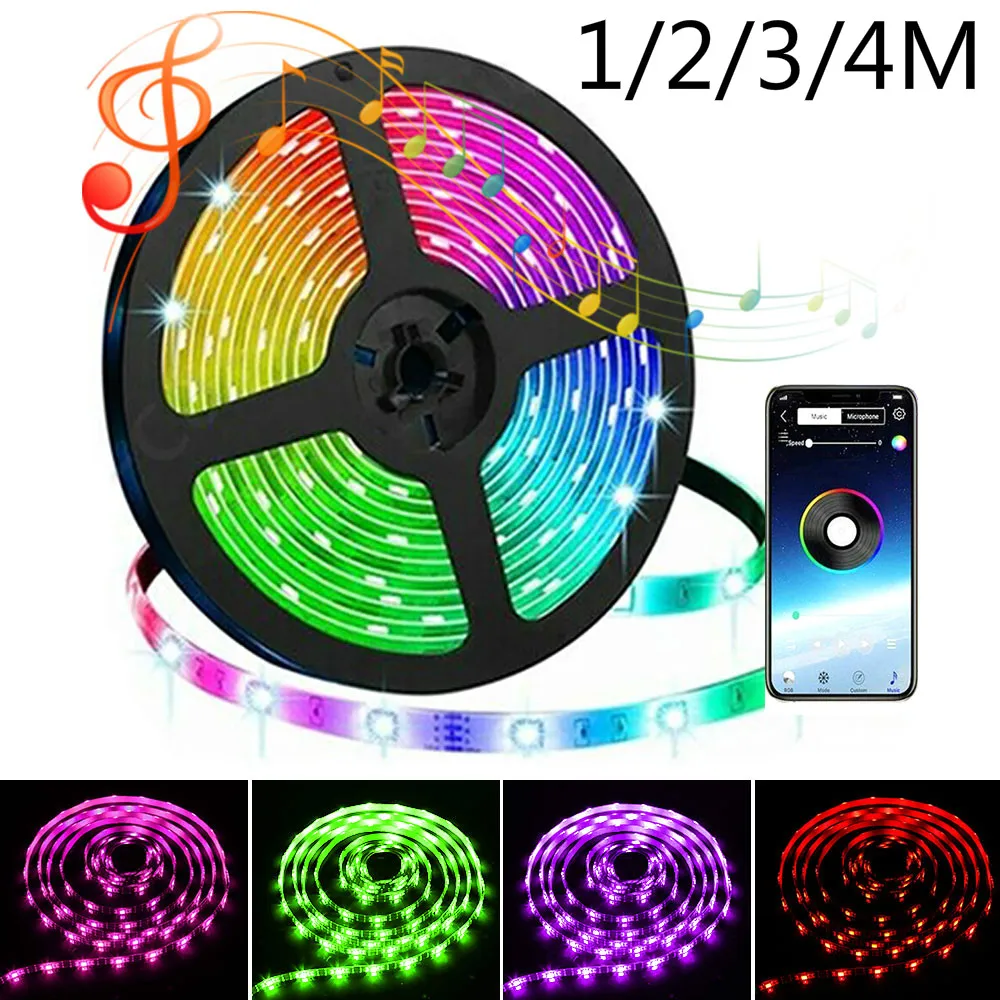 4/3/2/1 м 30 светодиодный s полосы света SMD5050 Гибкая лампа RGB Цвет изменение USB Remote