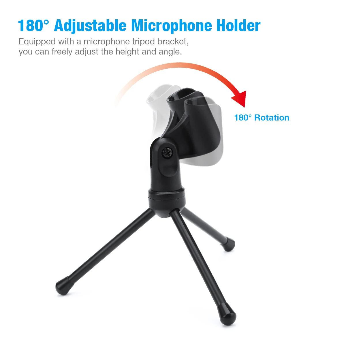 Profissional Студийный конденсаторный комплекты микрофона с 360 ° вращающийся