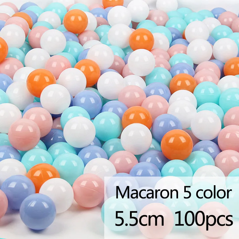 macaron5-100-5.5cm Экологичная забавная игрушка океанские шары Красочные Мягкие пластиковые волнистые шарики водный бассейн надувной мяч открытый детский плавательный Яма игрушки на открытом воздухе - Цвет: macaron5-100-5.5cm