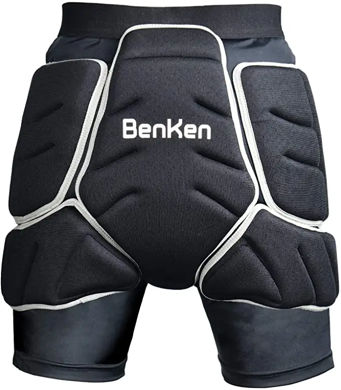 BenKen-pantalones cortos acolchados de protección para esquí, equipo de protección de impacto acolchado para Snowboard, Skate y esquí, SBR 3D EVA