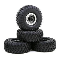 tires 116mm42mm 1 9 rubber tires metal beadlock wheel rims for 110 rc rock crawler car axial scx10 90046 trx 4 s289