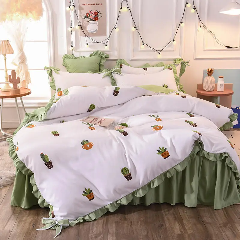 Красивое постельное белье с бантом комплект домашнего текстиля маленьким