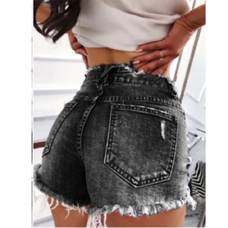 

Jeans Femme 2020 Nouveau Short Jean Cotton Sexy Jeans Shorts Women Tassel Krotkie Spodenki Damskie Ripped Denim Shorts Women
