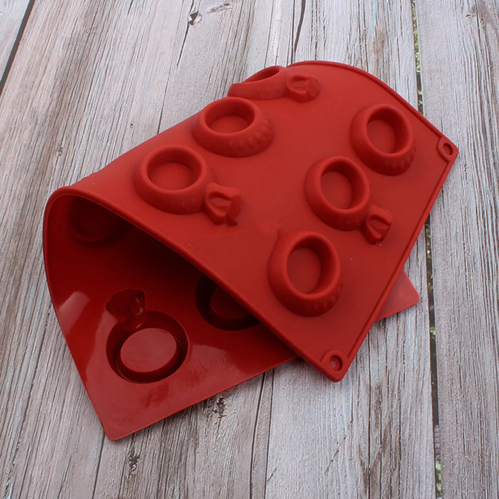 WOWCC12 отверстия АЛМАЗНОЕ КОЛЬЦО французский десертный лоток силиконовая форма