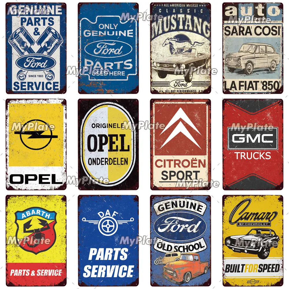 Металлический знак гаража винтажная фототабличка Настенный декор для мужская