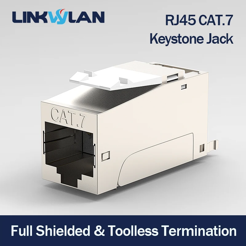 

Premium Quality - CAT7 Full Shielded Keystone Jack RJ45 to LSA, Tool-Free Connection, Compatible for Cat6A/Cat.6 Systems