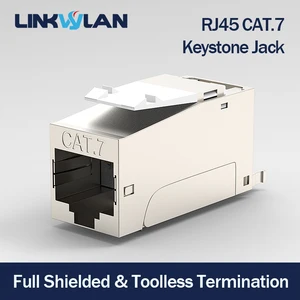 Премиум качество-CAT7 полноэкранированный разъем Keystone Jack RJ45 для LSA, подключение без инструментов, совместимый с системами Cat6ACat.6