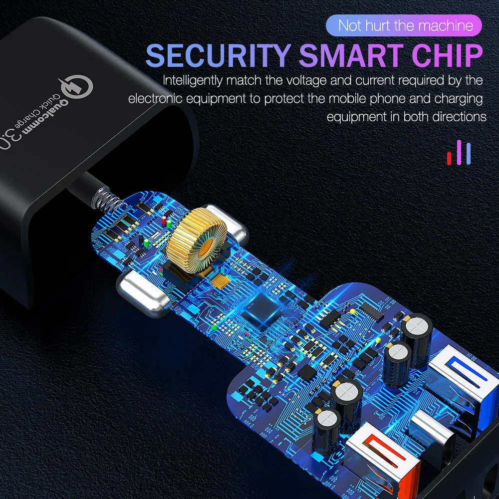 18 Вт PD 3.1A автомобильное зарядное устройство двойной USB Тип C Быстрая зарядка QC 3 0