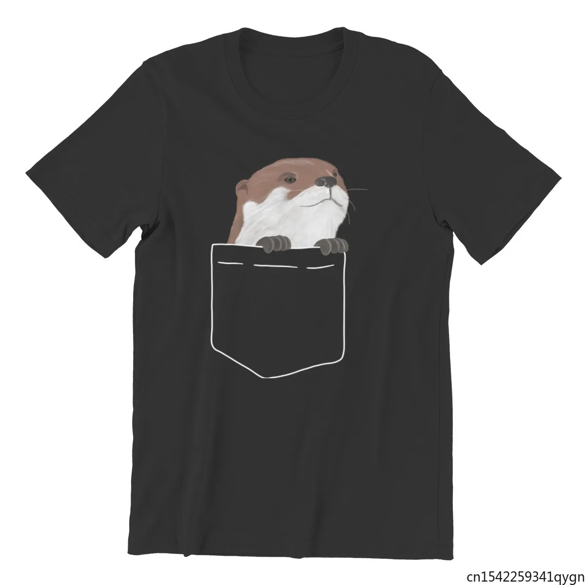 

Men's T-shirt Otter Pocket Vintage Kawaii Anime Mens Clothes