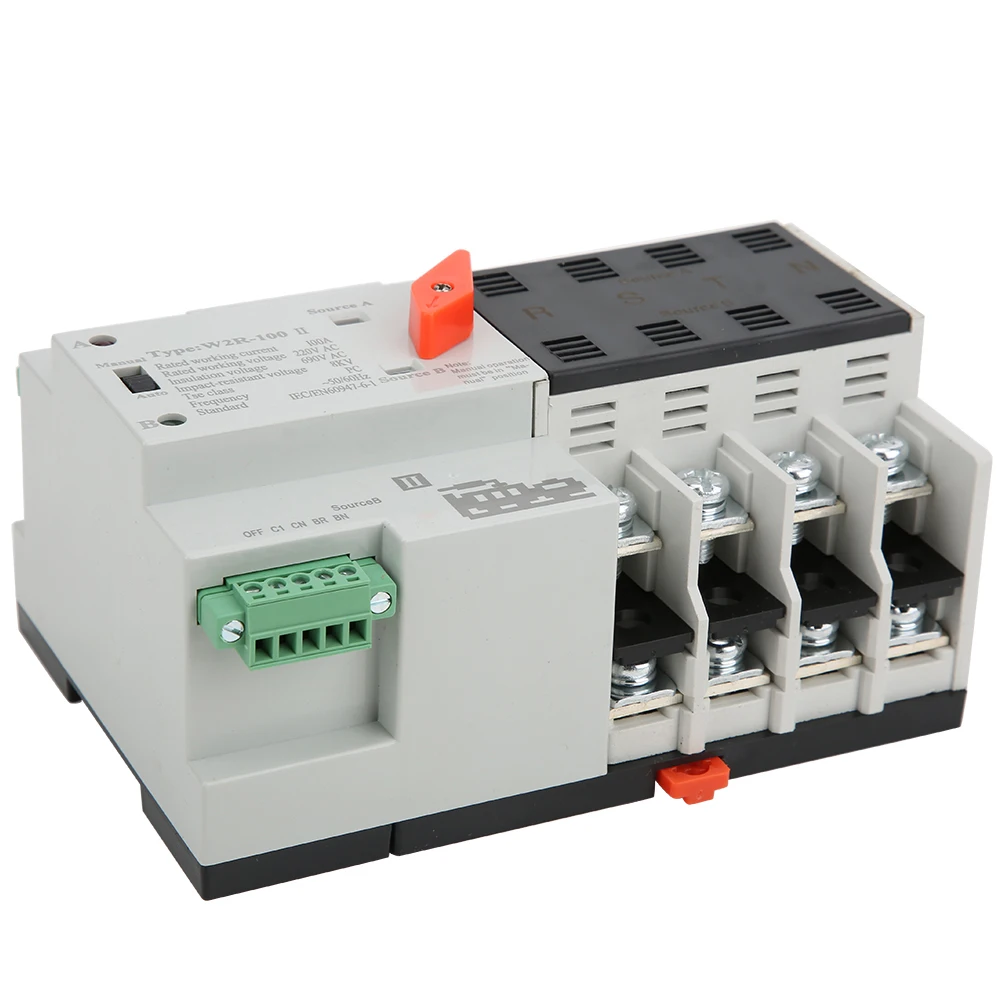 ATS двойной блок питания автоматический переключатель передачи 4P 100A