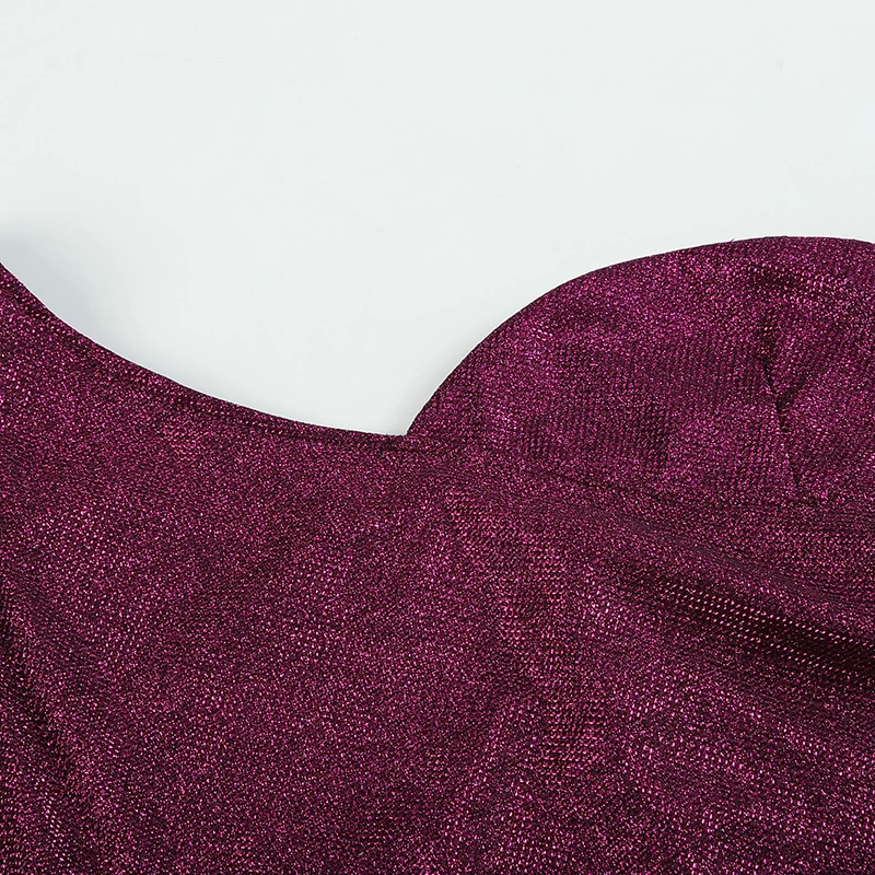 

Sexy Evening Beach Dress Knitted Summer Woman Elegant Party Mini Shiny Female Nightclub One Shoulder Tight Fitting Hip Dresses