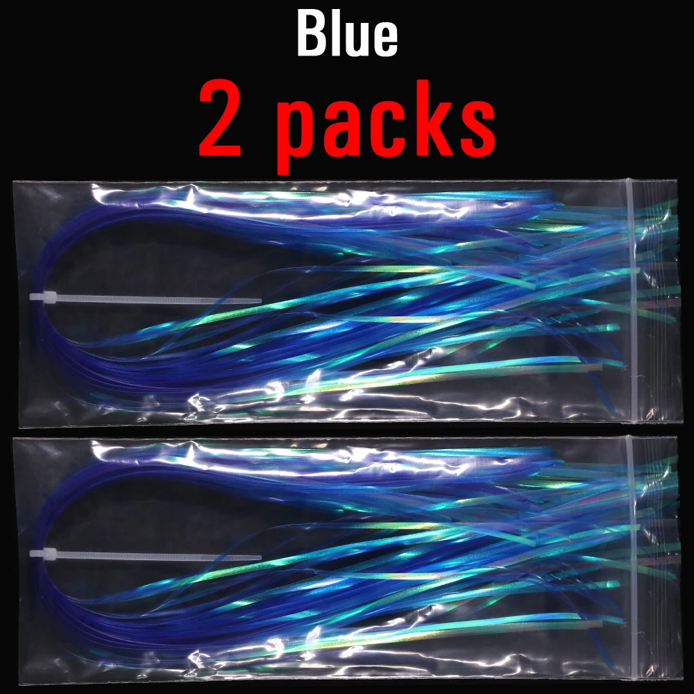 2packs Blue ICERIO 2 упаковки 2 мм плоская Mylar Flashabou голографическая Mirage вспышка мишура Nymph Scud приманка крючок синтетический мухобойный материал - Цвет: 2packs Blue