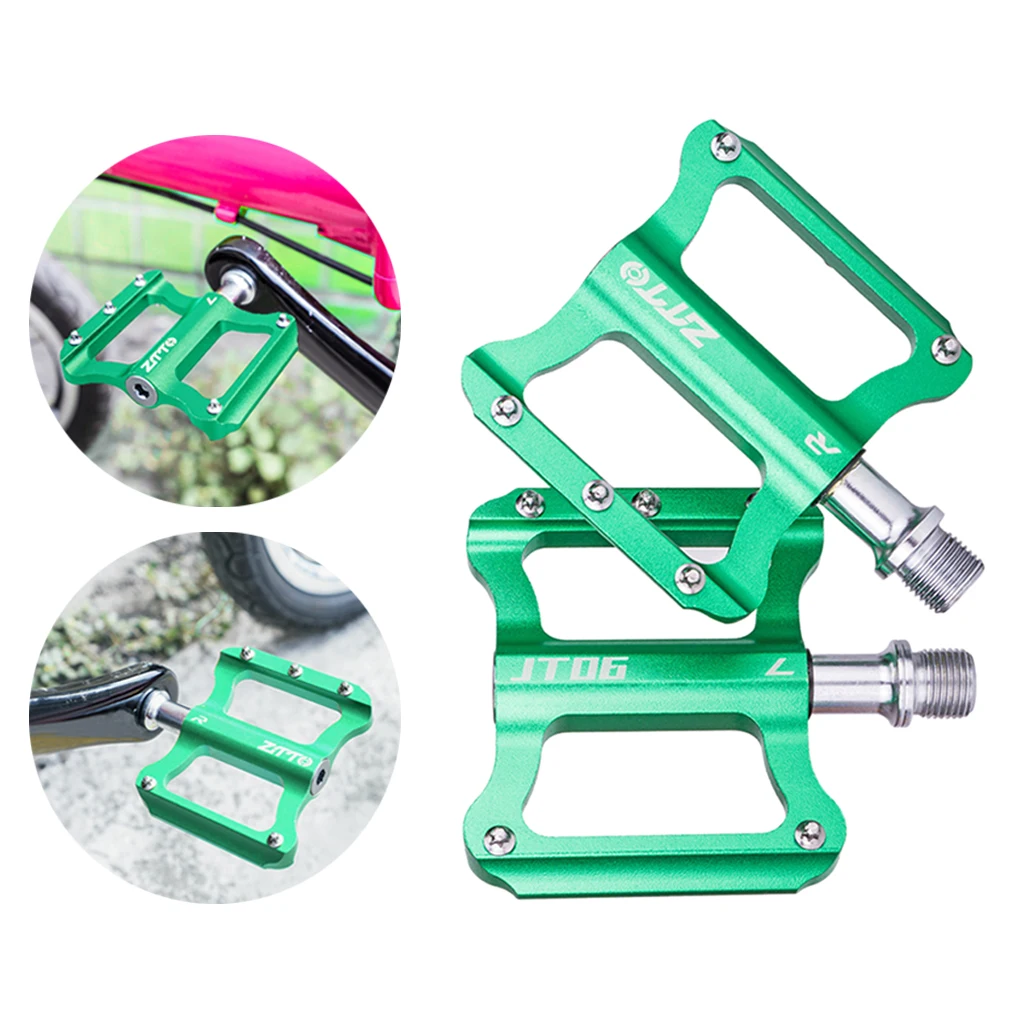 

Bike Flat Platform Pedals Wide Anti-Slip Folding Bicycle 9/16Inch Replacement