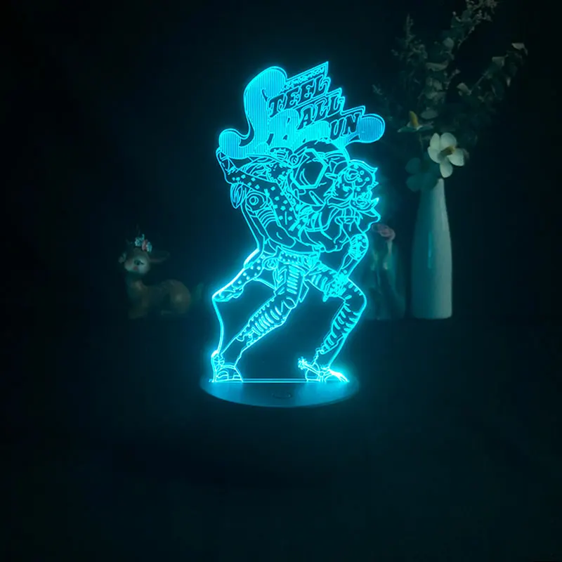 

3D Lamp JoJo Bizarre Adventure Hol Horse Manga Japanese Anime Decor Night Light Alarm Clock Base Light Dropship Projector Child
