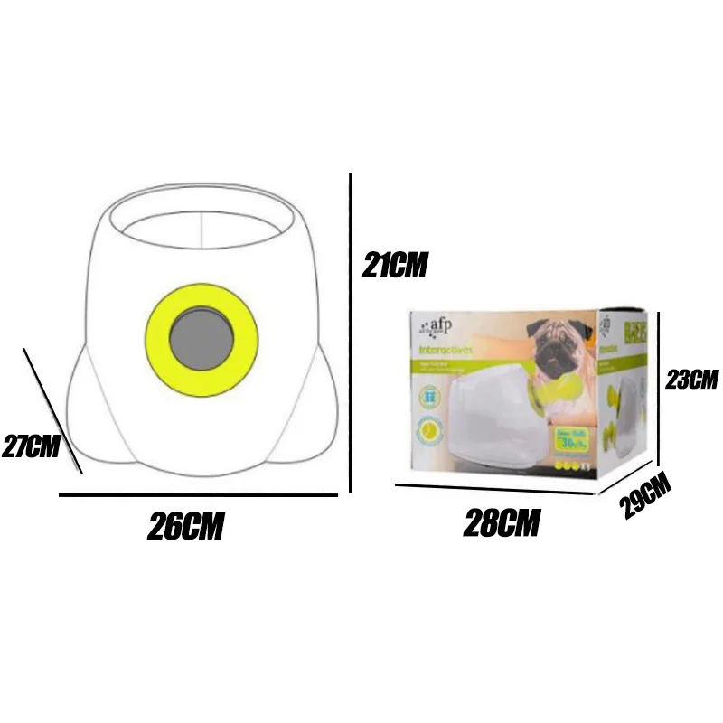 Игрушка для собак "Машинка для метания теннисных мячей" на 3/6/9 метров с автоматическим запуском и 3 мячами для интерактивного тренирования питомца.