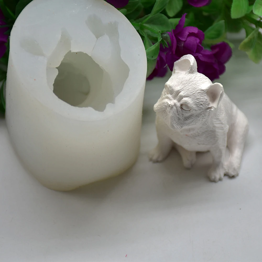 Силиконовая форма для милой собаки мусс торта 3D Сидящая собака инструмент