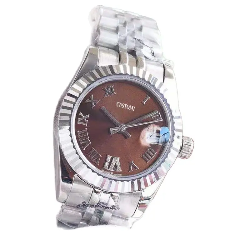 

Women's Watch 31mm Automatic Mechanical Watch White Case Stainless Steel Green Dial Storage Luminous Watch Female B126653007