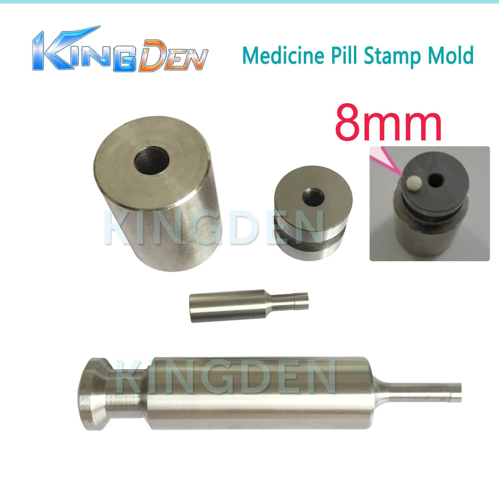 8mm KINGDEN медицина таблетки штамп прессформы пустые таблетки молока штампы 3D удар пресс-форма конфеты штамповки штампа кальция таблетки штамповки - Цвет: 8mm