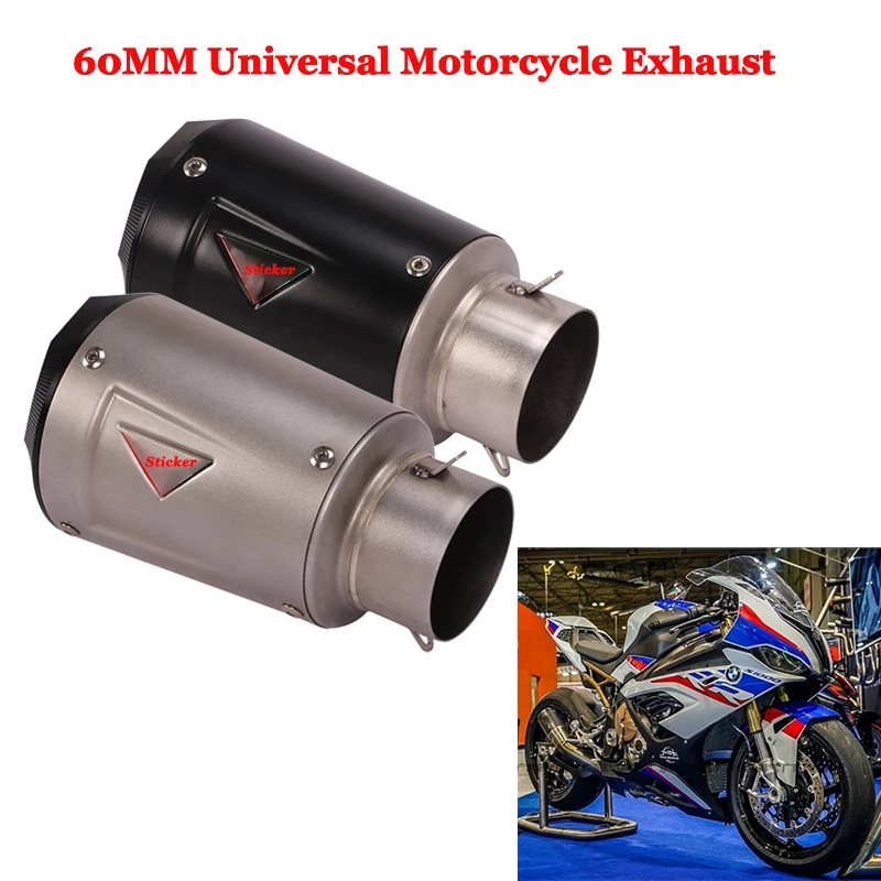 Универсальная мотоциклетная выхлопная труба 60 мм модифицированный глушитель из