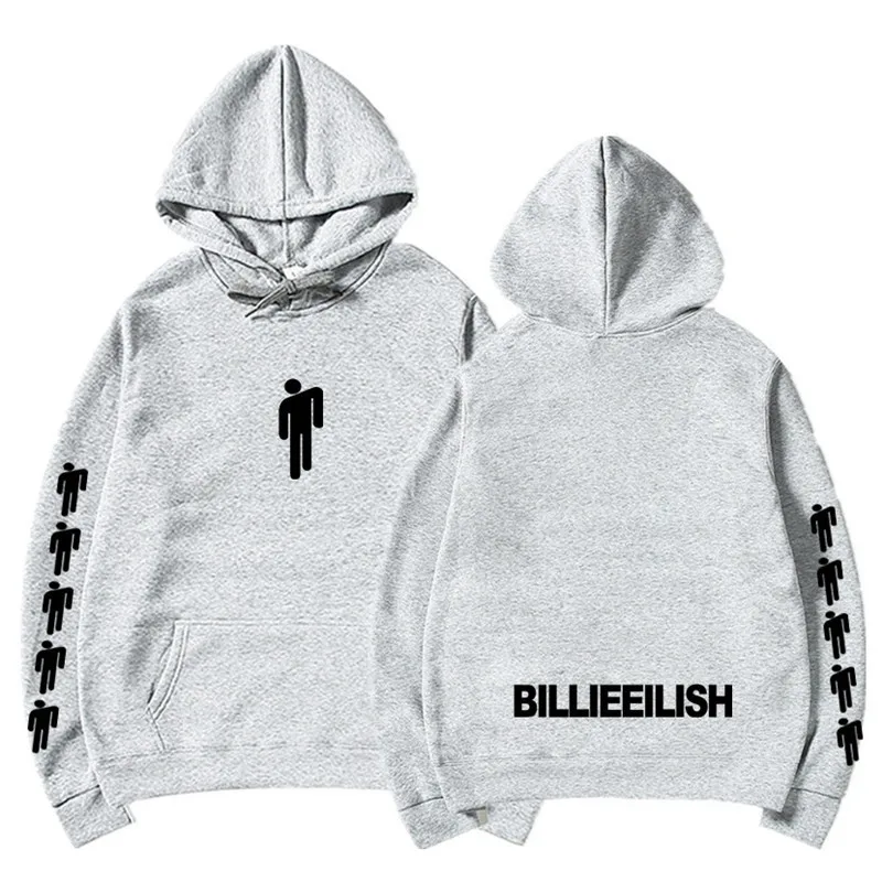 Новая горячая Billie Eilish Толстовка Мужская Черная хлопковая толстовка пара Billie Eilish Толстовка простая сохраняющая тепло Женская/Мужская толстовка одежда