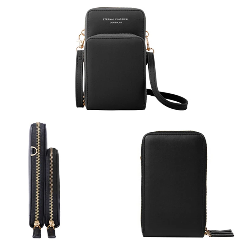 Женский однотонный кошелек маленькая Диагональная Сумка многофункциональная