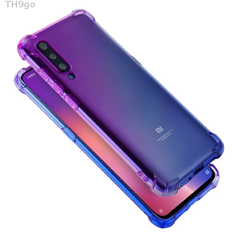 Прозрачный градиентный чехол для Xiaomi Redmi Go 9 SE 8 Lite Note 7 6 Pro Ударопрочный Мягкий из
