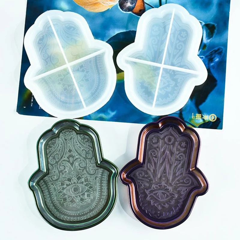 

Palm Dish Plate Storage Tray Silicone Mold For DIY Resin Crafts Jewelry Tools