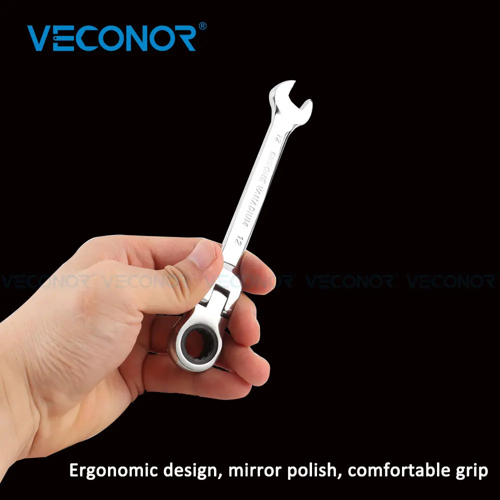 8-22mm Keys Ratchet Wrench Spanner Set of Tools Combination Multitools Storage Pouch 72-Tooth Hand Mirror Finish | Инструменты