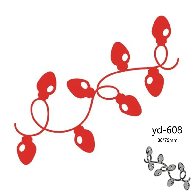 

Metal Cutting Dies Cut Mold Christmas lights Decoration Scrapbook Paper Craft Knife Mould Blade Punch Stencils