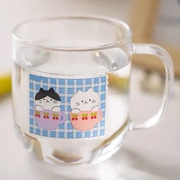 double wall water cup glass version cat cups and mug heat resistant milk breakfast girl heart can be microwaved korean